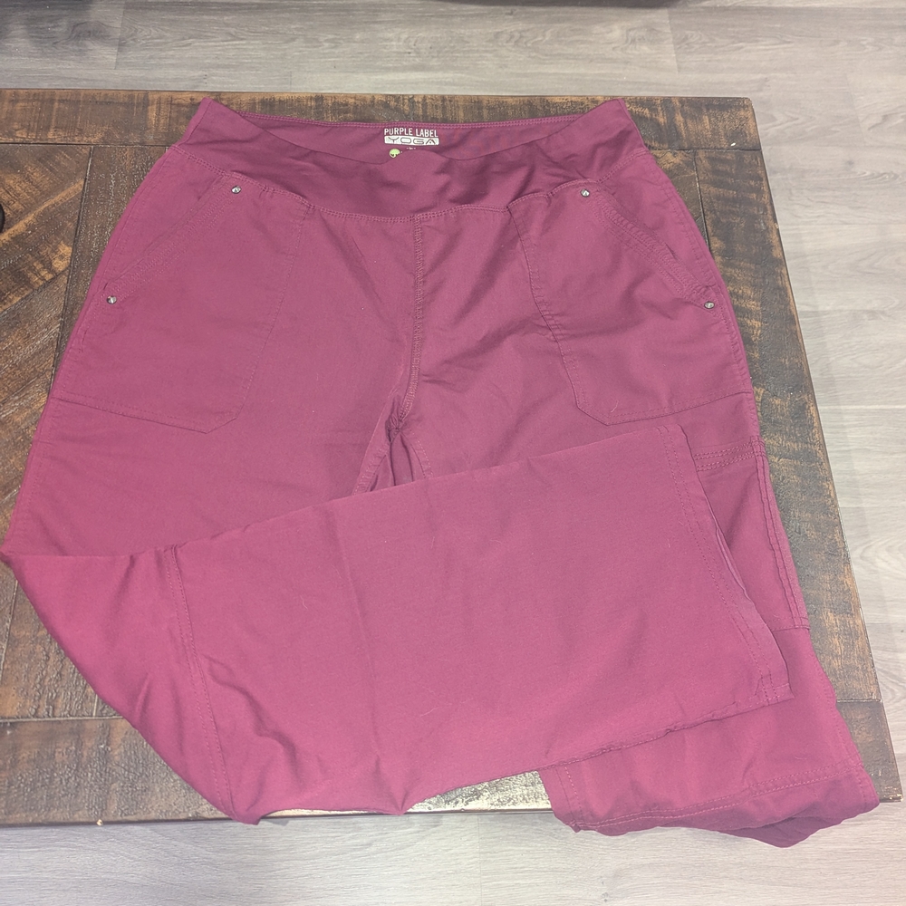 Healing Hands Women's Burgundy Cargo Pants